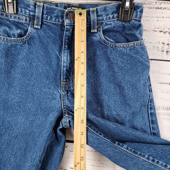 Vintage Polo Jeans Co Ralph Lauren Youth 12 Straight Leg Denim Y2K USA Flag - Picture 6 of 8